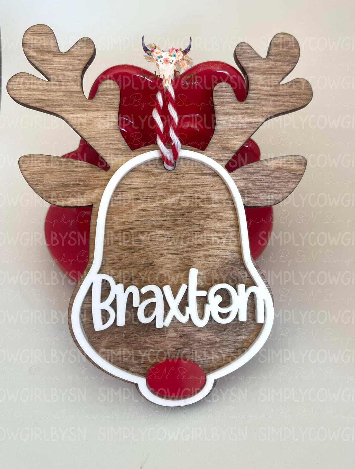 Personalized Reindeer Ornament