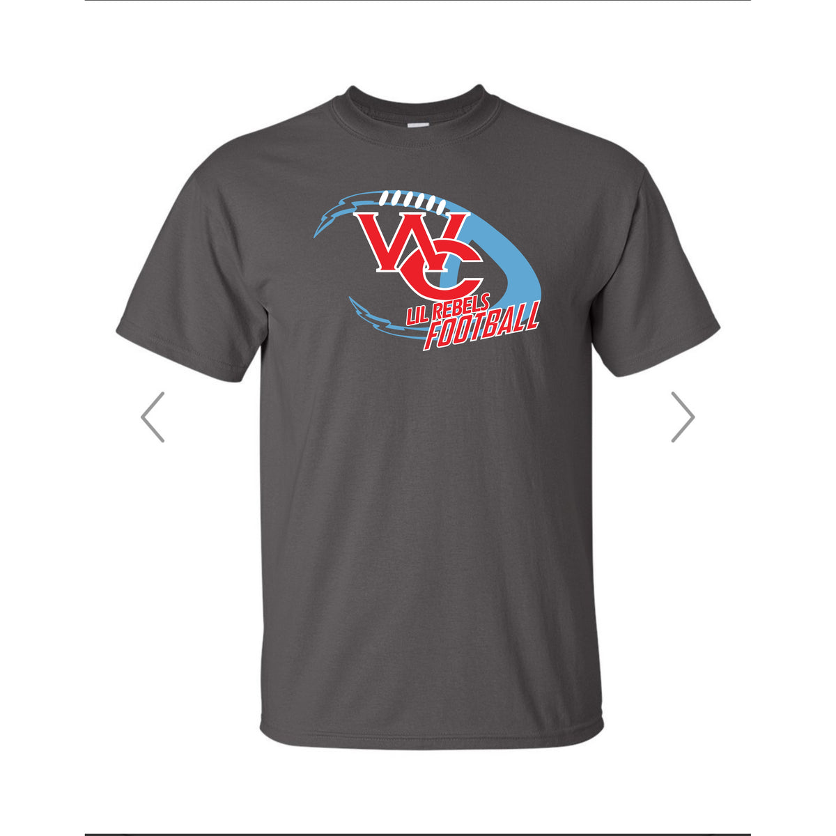 Lil Rebels Football Short Sleeve T - Youth