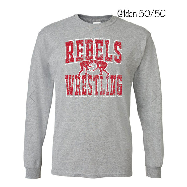 WCMS Rebels Wrestling Gildan 50/50 Blend Long Sleeve - Adult Unisex