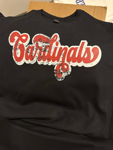 Retro Red/White Cardinals Script - Youth