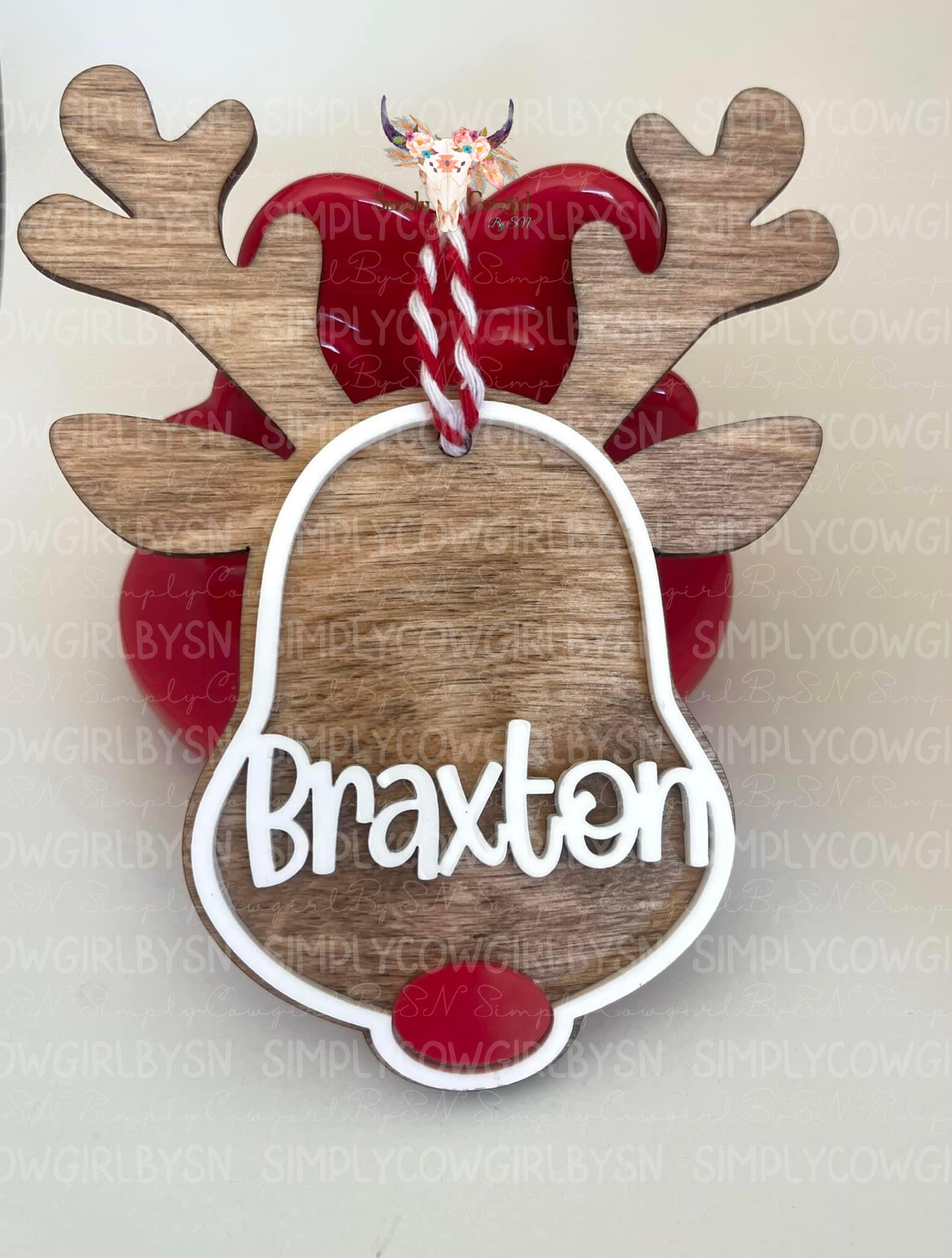 Personalized Reindeer Ornament