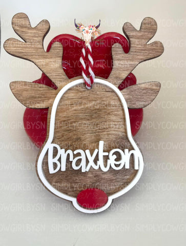 Personalized Reindeer Ornament