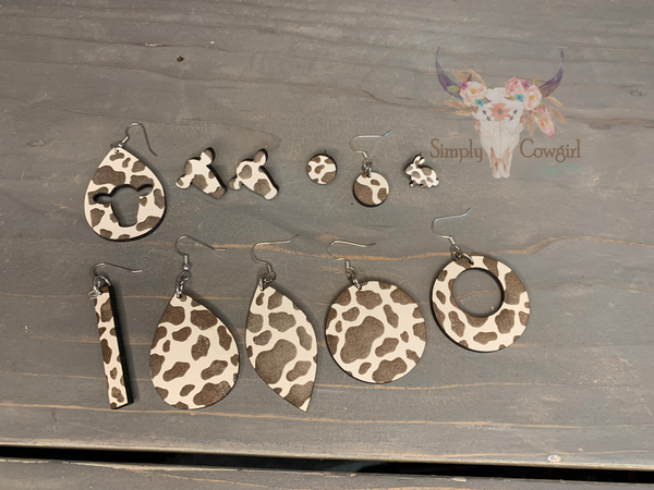 Laser Engraved Dangle Earrings *Pre Order*